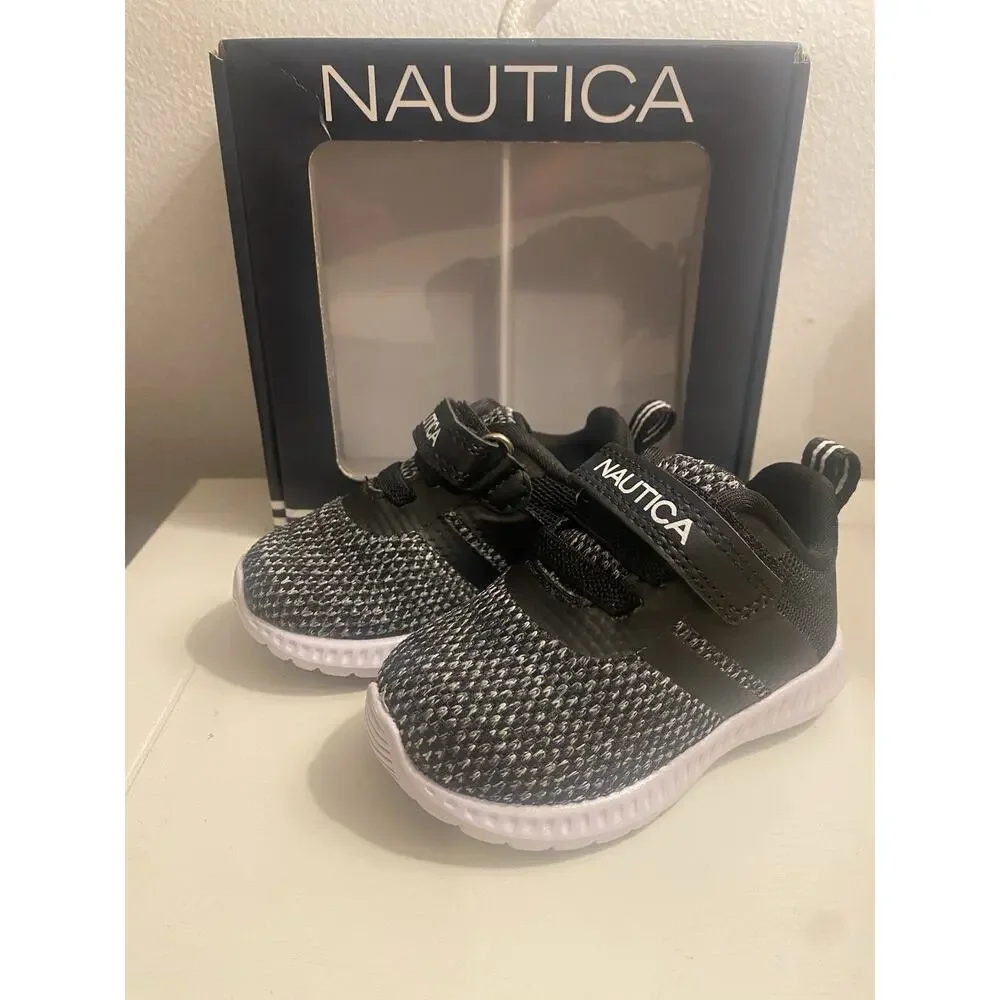 Nautica TNAUTICA T NAUTICA Tiny Towhee Athletic Mesh Sneakers Hook & Loop US 2 M